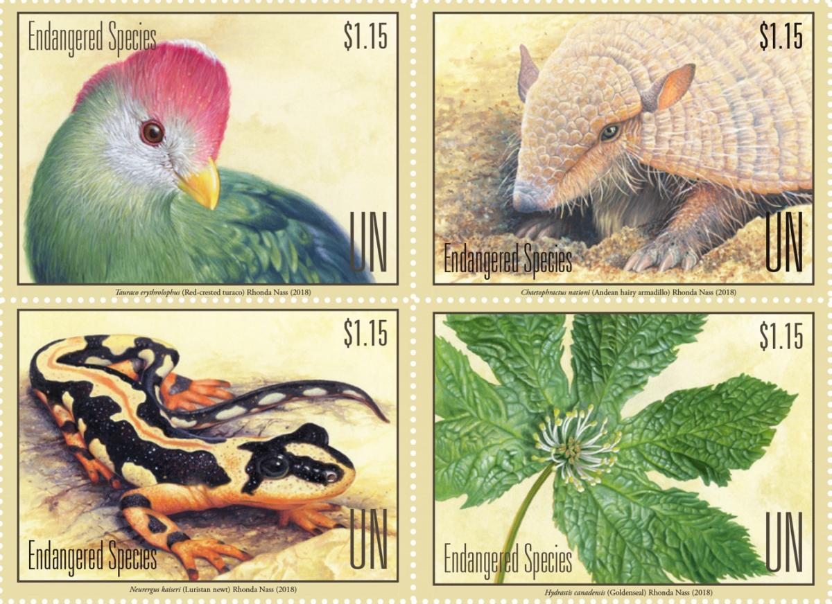 UN issues 25th edition of endangered species stamps highlighting